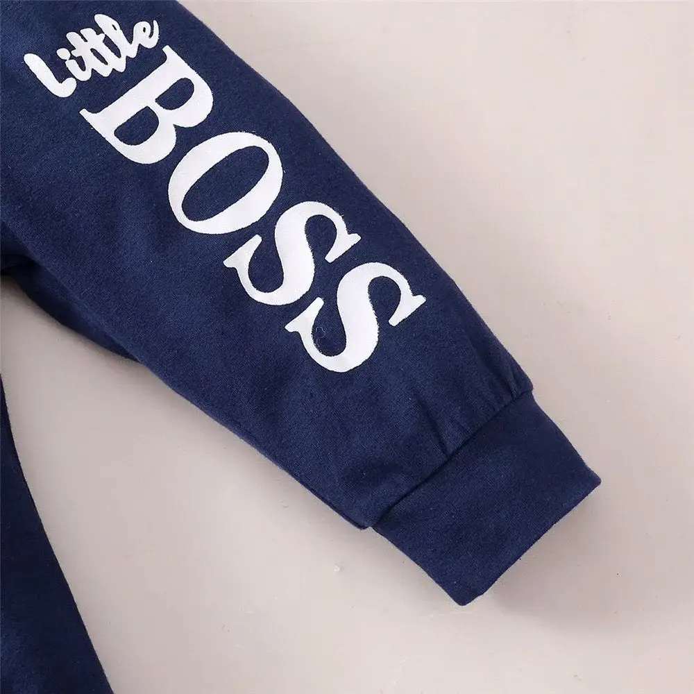 Red Boss Print Baby Hooded Suit for Boys Girls — feature 12