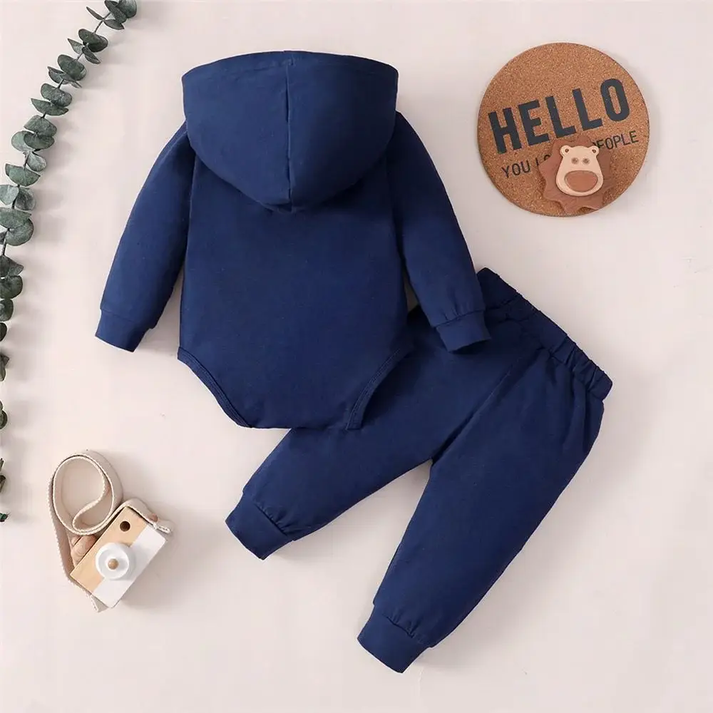 Red Boss Print Baby Hooded Suit for Boys Girls — feature 16