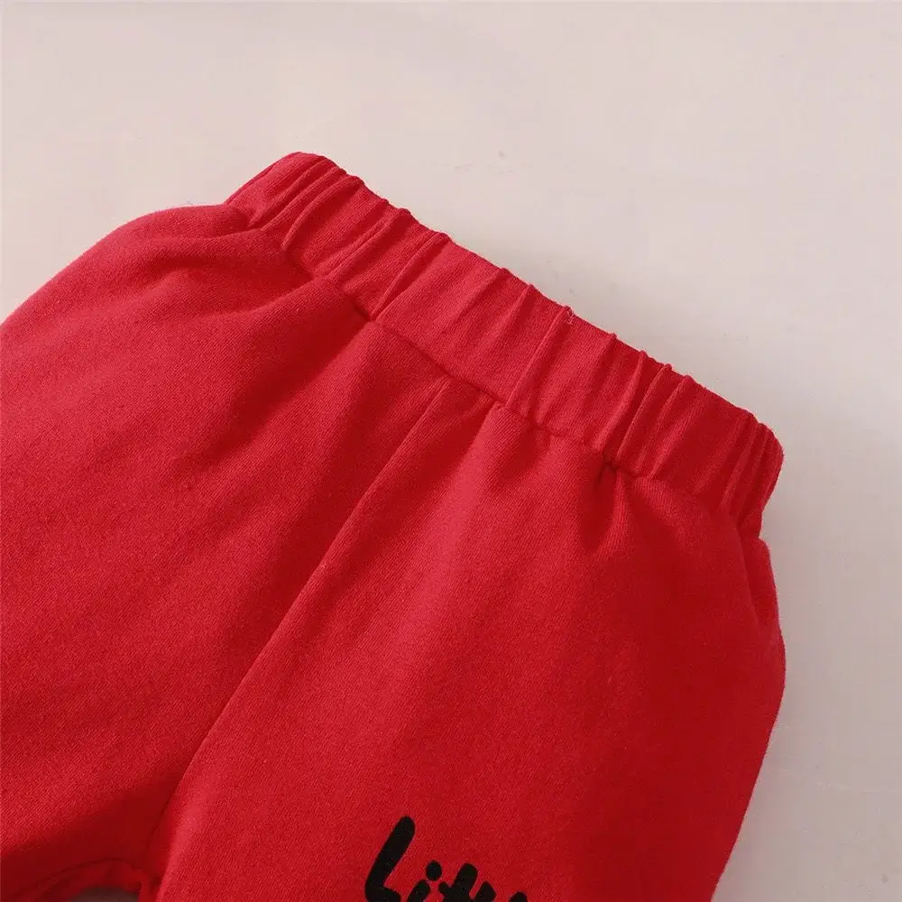 Red Boss Print Baby Hooded Suit for Boys Girls — feature 7