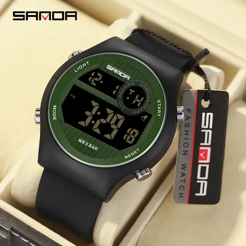 Sanda Digital Watch for Boys Junior High Students Black - Image 8