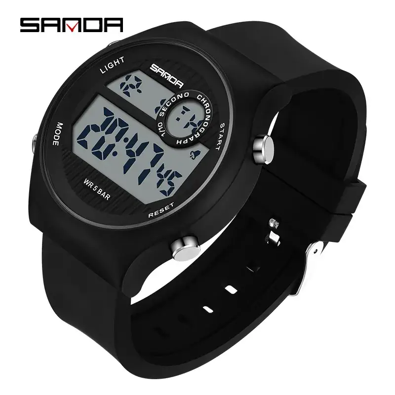 Sanda Digital Watch for Boys Junior High Students Black - Image 11