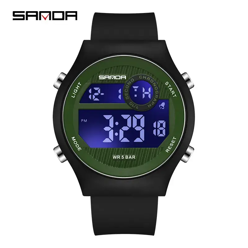 Sanda Digital Watch for Boys Junior High Students Black - Image 5