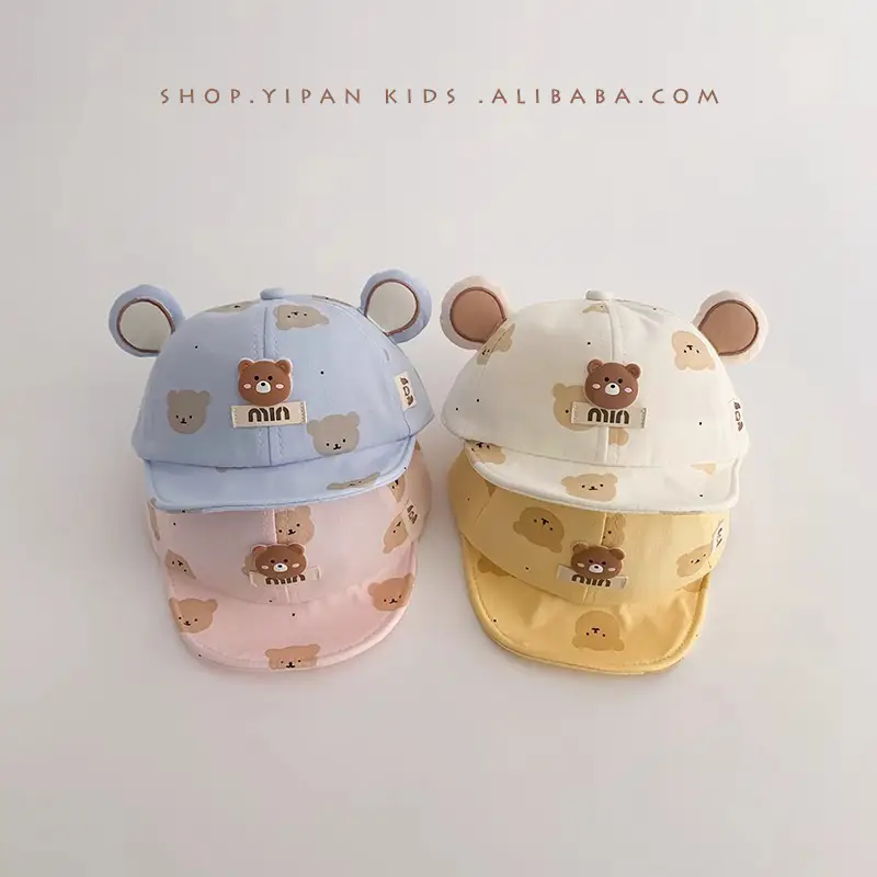 Baby Bear Sunproof Hats for Boys Spring Autumn - Image 3