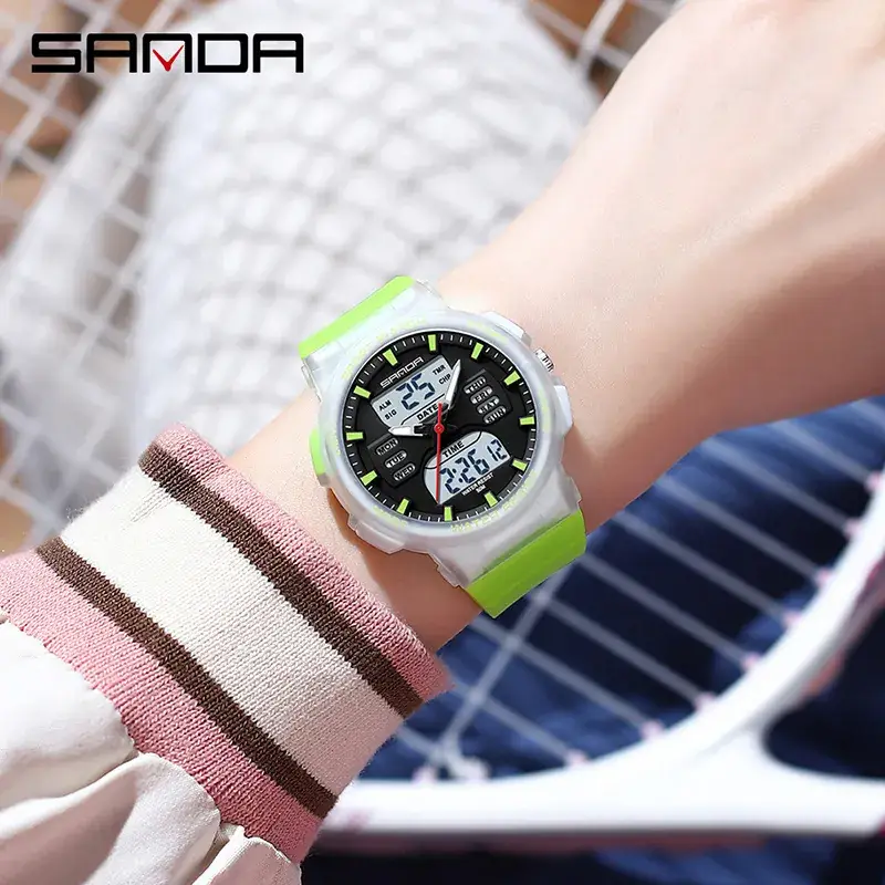 Sanda Green Digital Analog Watch for Teens - Image 10
