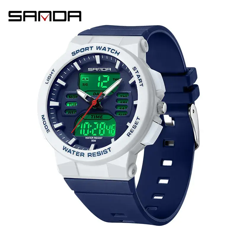 Sanda Green Digital Analog Watch for Teens - Image 5