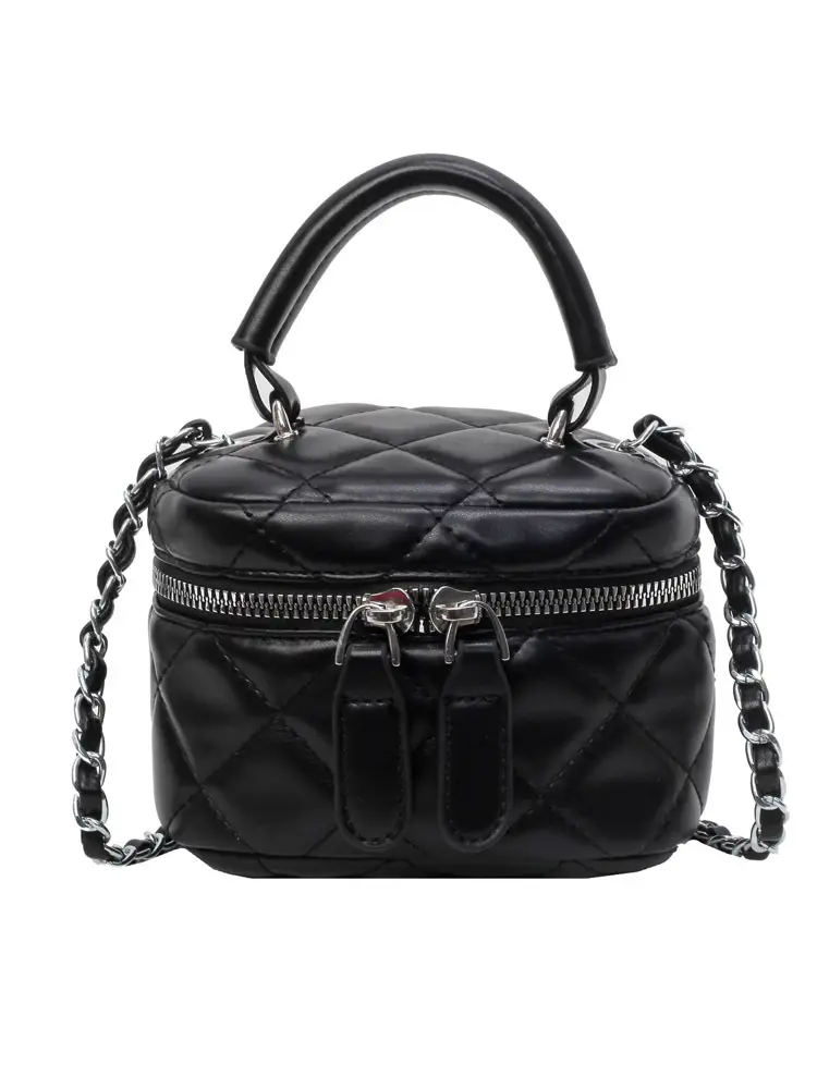 Silver Quilted Chain Shoulder Bag for Women 2024 - Image 8