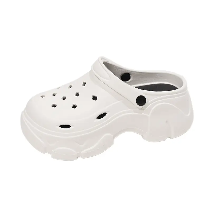 8CM high heel hole shoes women's summer outdoor wear thick bottom breathable two-way platform slippers non-slip beach slippers - Image 2
