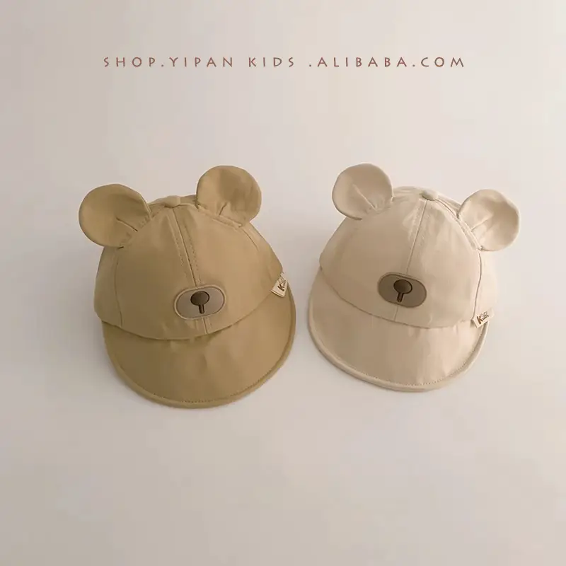 Blue Cartoon Bear Hat for Baby Sun Protection Cap - Image 4