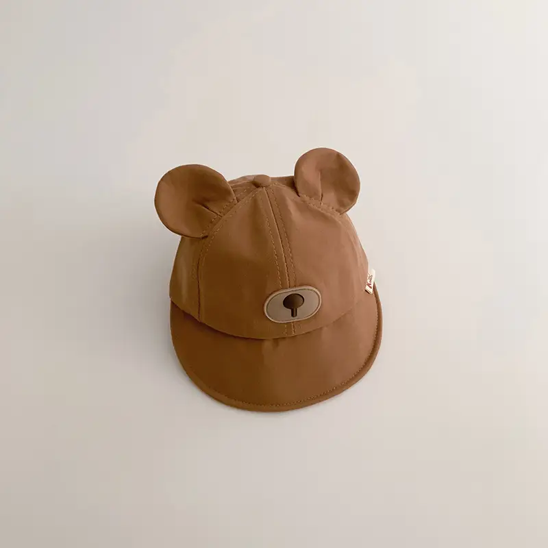 Blue Cartoon Bear Hat for Baby Sun Protection Cap - Image 2