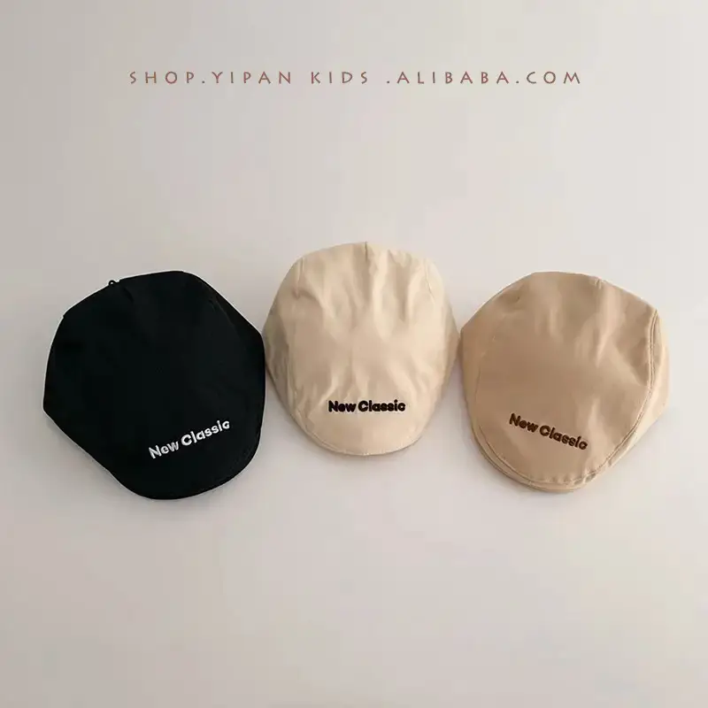 Black Korean Style Peaked Cap for Kids Girls - Image 4