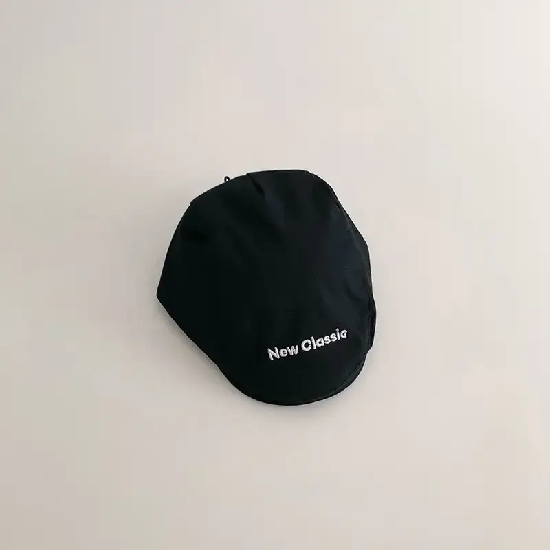 Black Korean Style Peaked Cap for Kids Girls - Image 2