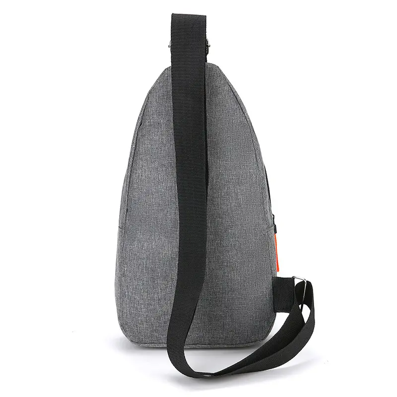 Men's Grey Oxford Cloth Chest Bag with Multi-Functional Design - Image 6