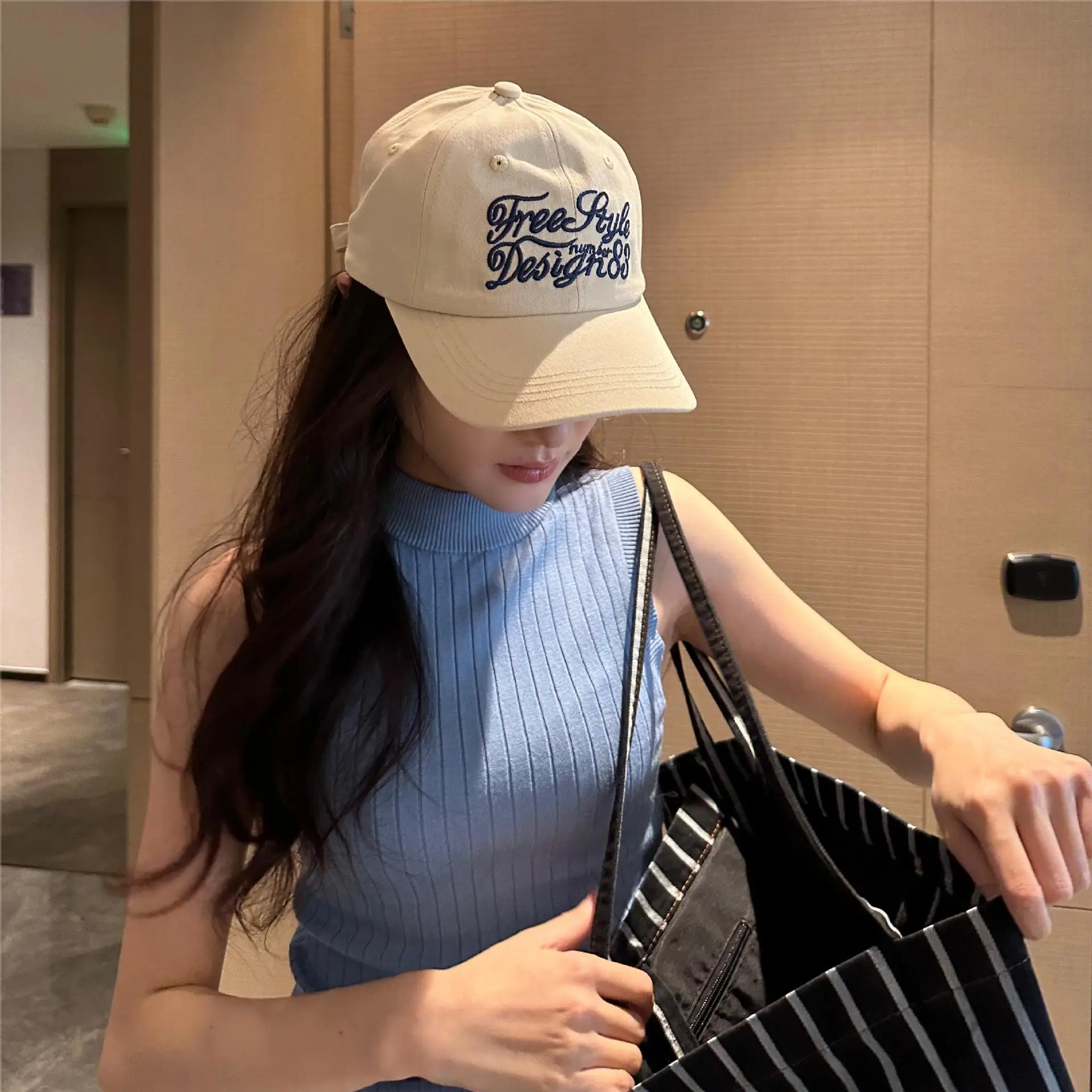 Mint Green Japanese Style Baseball Cap for Women — feature 5