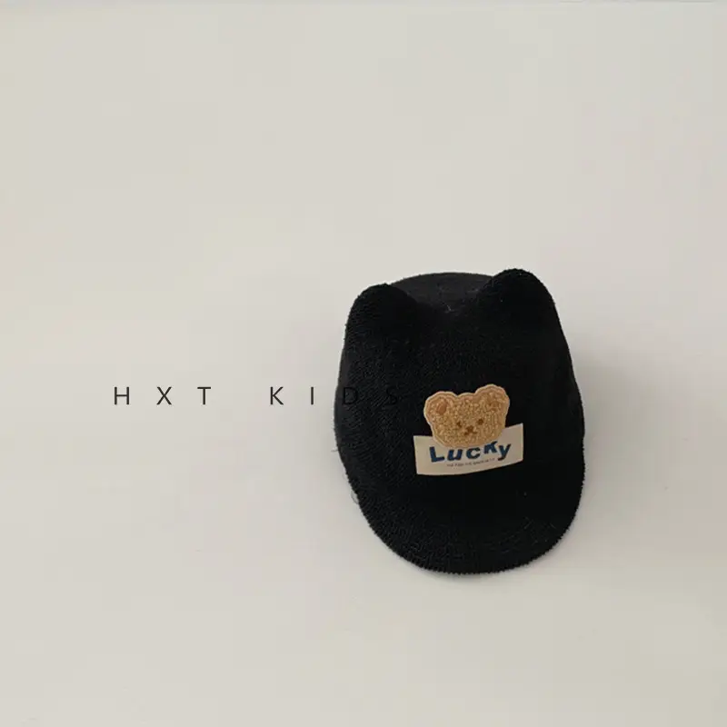 Children's Bear Equestrian Hat Brown Baby Sun Hat - Image 3