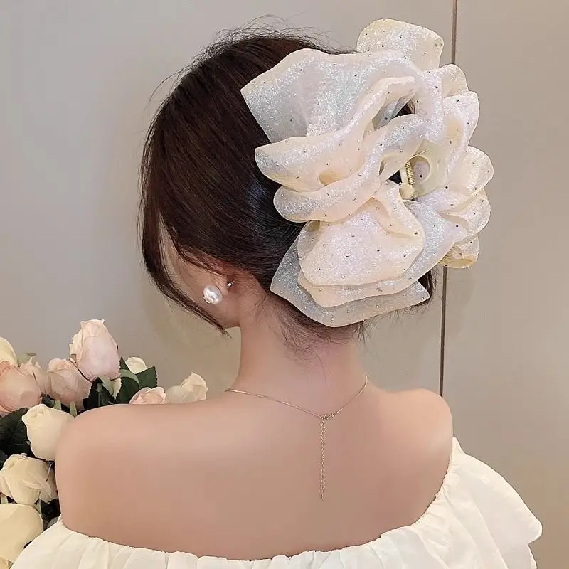Satin French Bow Hair Clip for Women — feature 13