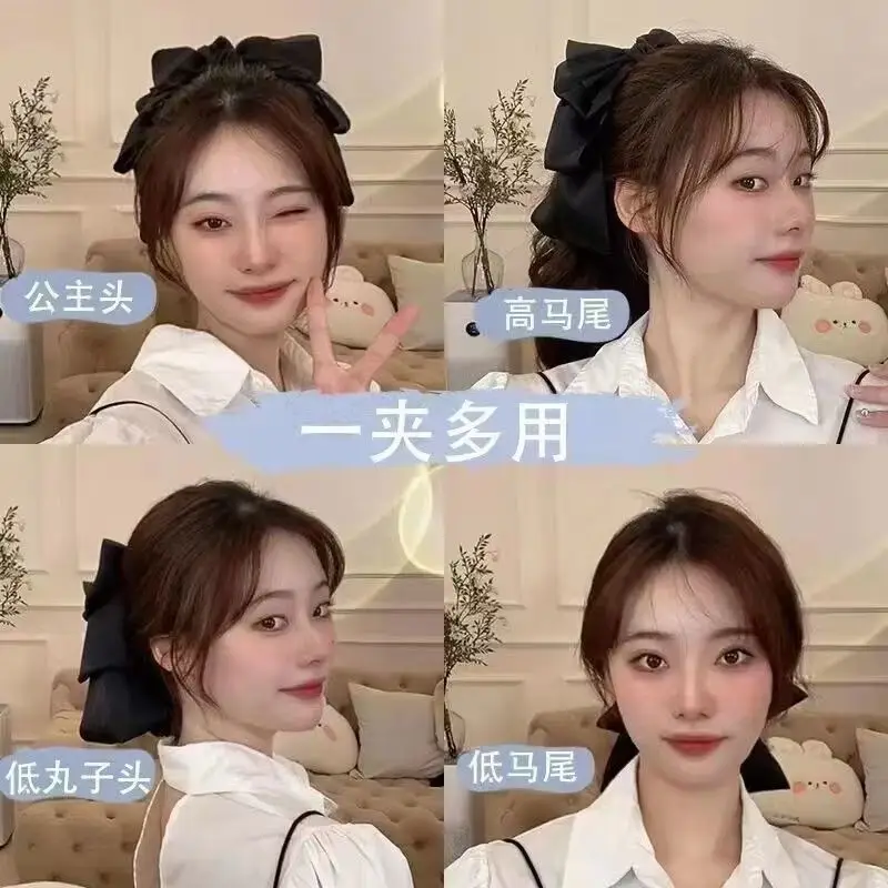 Satin French Bow Hair Clip for Women — feature 2