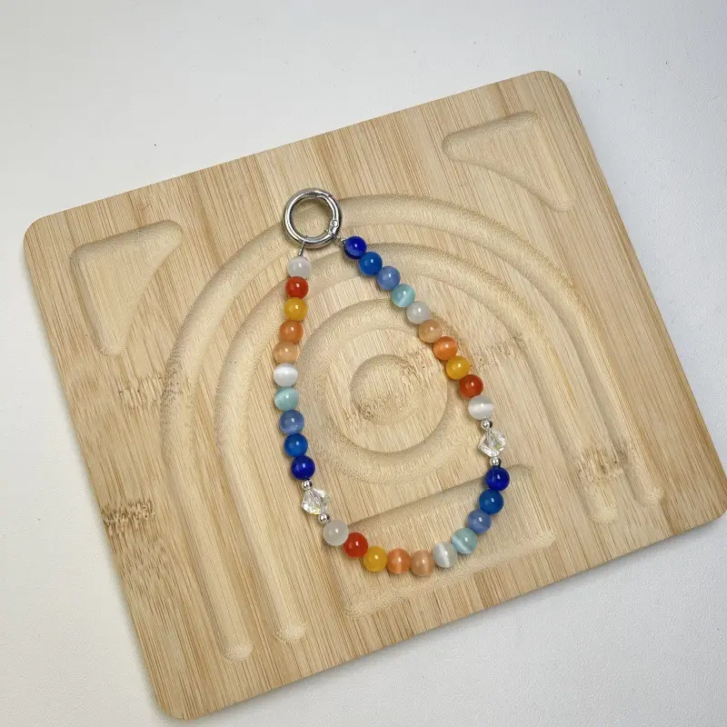 Water Cube Crystal Mobile Phone Chain in Rainbow Colors — feature 14