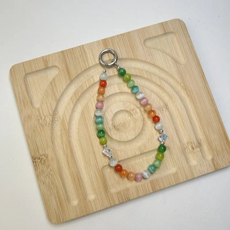 Water Cube Crystal Mobile Phone Chain in Rainbow Colors — feature 15