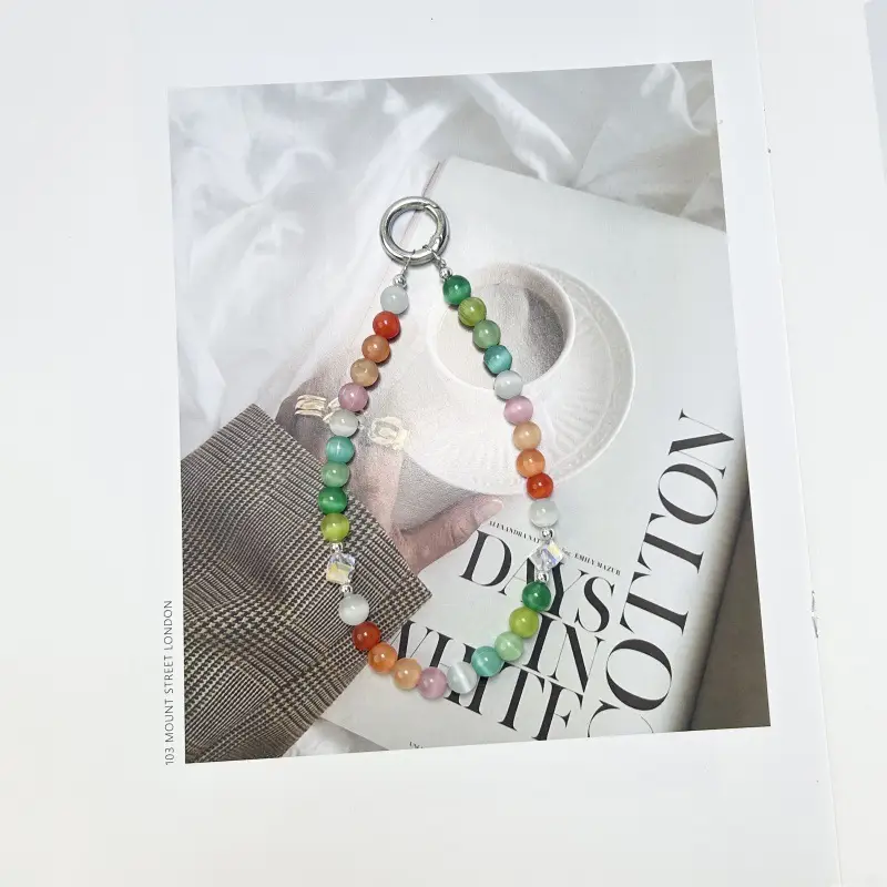 Water Cube Crystal Mobile Phone Chain in Rainbow Colors — feature 16