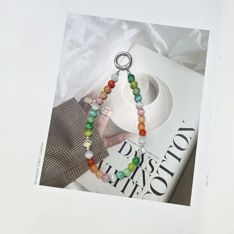 Water Cube Crystal Mobile Phone Chain in Rainbow Colors — feature 17