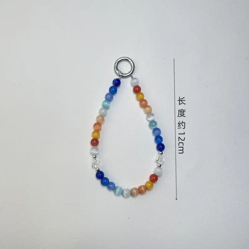 Water Cube Crystal Mobile Phone Chain in Rainbow Colors — feature 18