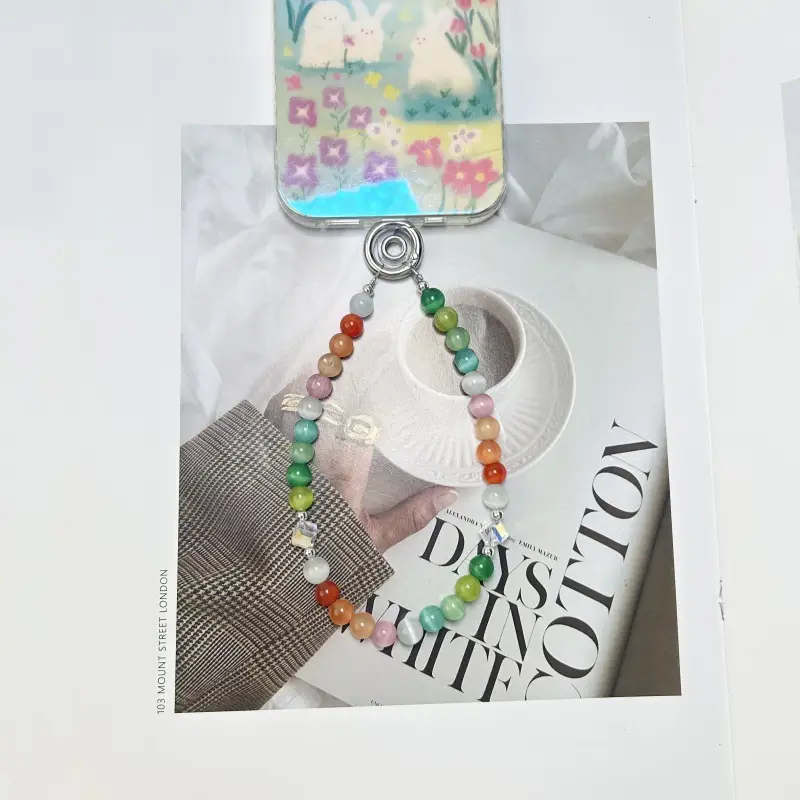 Water Cube Crystal Mobile Phone Chain in Rainbow Colors — feature 9