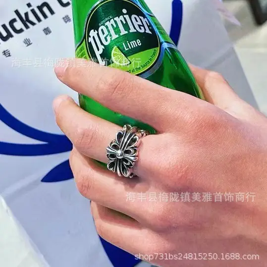 2024 Crocore Ring Trendy Brand Finger Ring Eternal Iris Domineering ins Old Retro European and American Tail Ring Wholesale
