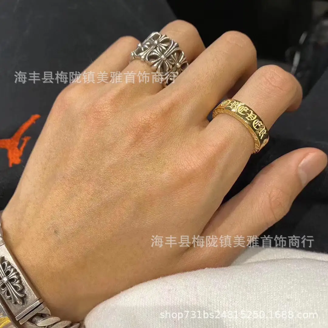 2024 Crocore Ring Trendy Brand Finger Ring Eternal Iris Domineering ins Old Retro European and American Tail Ring Wholesale