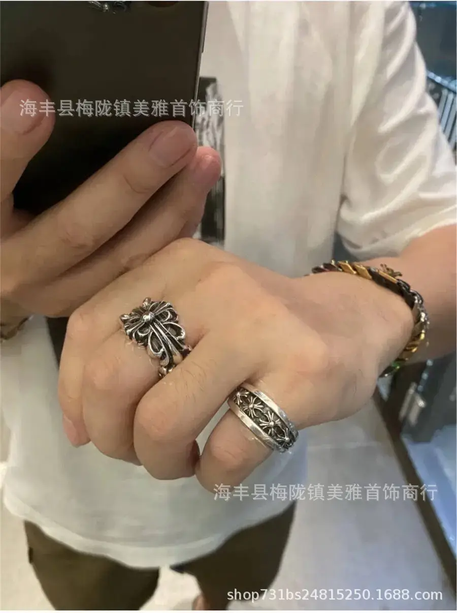2024 Crocore Ring Trendy Brand Finger Ring Eternal Iris Domineering ins Old Retro European and American Tail Ring Wholesale — feature 19