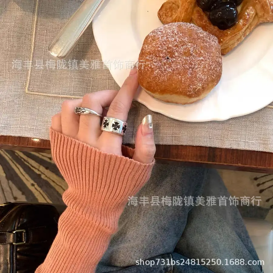 2024 Crocore Ring Trendy Brand Finger Ring Eternal Iris Domineering ins Old Retro European and American Tail Ring Wholesale — feature 20