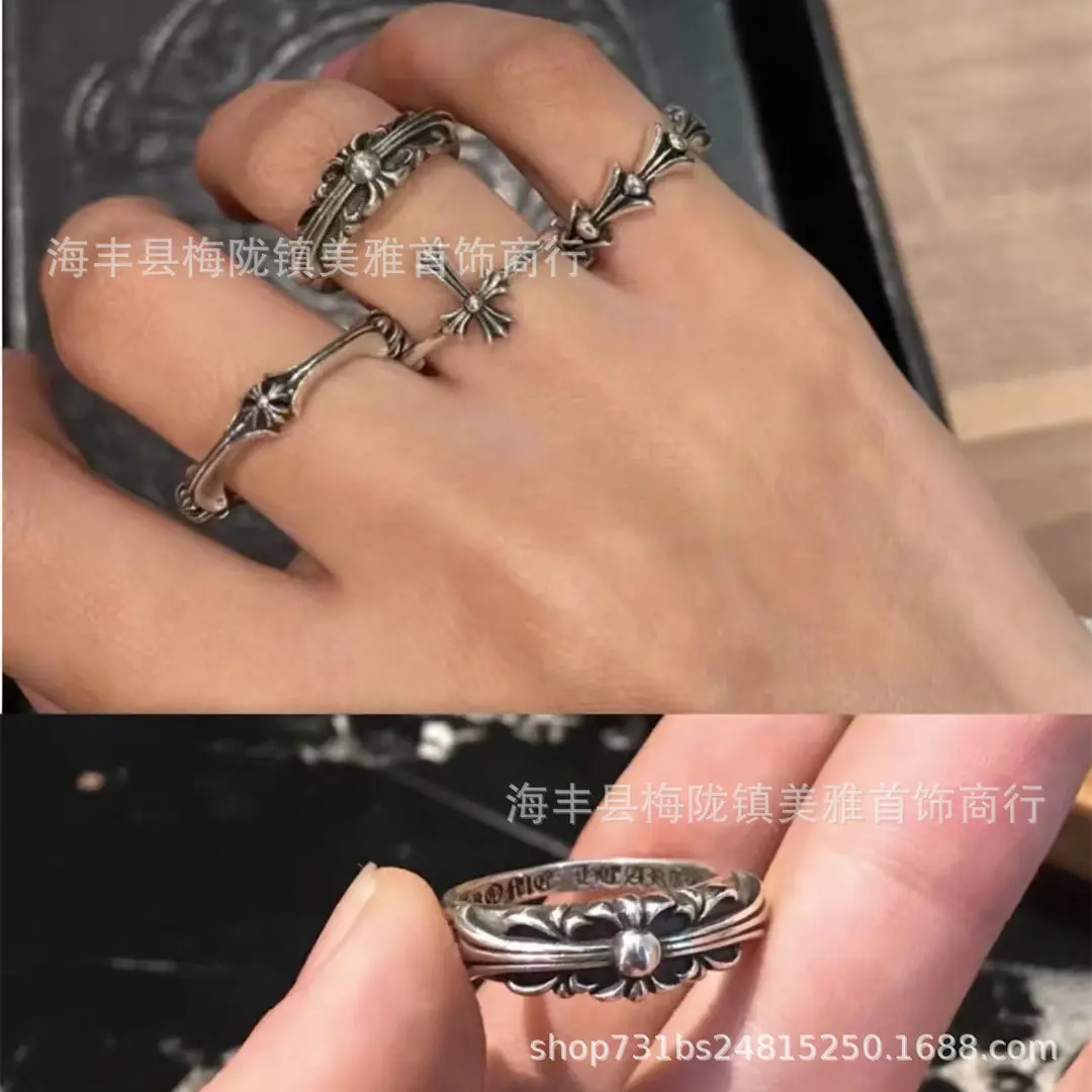 2024 Crocore Ring Trendy Brand Finger Ring Eternal Iris Domineering ins Old Retro European and American Tail Ring Wholesale — feature 21