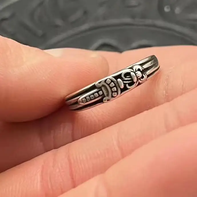 2024 Crocore Ring Trendy Brand Finger Ring Eternal Iris Domineering ins Old Retro European and American Tail Ring Wholesale — feature 6