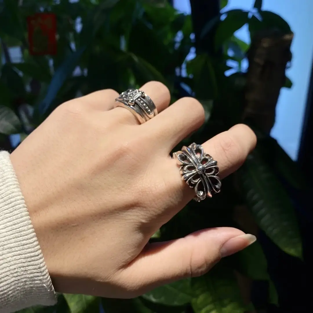 2024 Crocore Ring Trendy Brand Finger Ring Eternal Iris Domineering ins Old Retro European and American Tail Ring Wholesale — feature 7