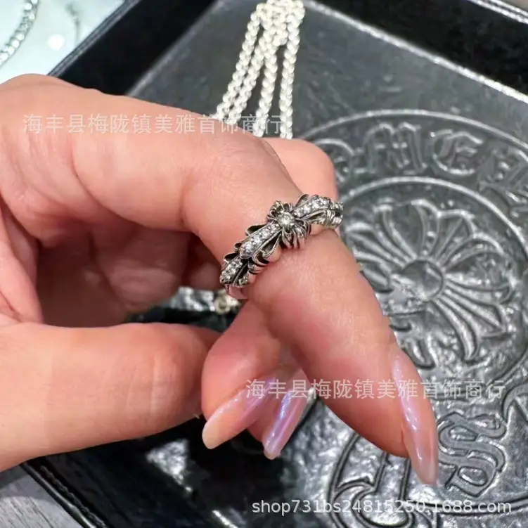 2024 Crocore Ring Trendy Brand Finger Ring Eternal Iris Domineering ins Old Retro European and American Tail Ring Wholesale — feature 8