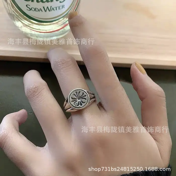 2024 Crocore Ring Trendy Brand Finger Ring Eternal Iris Domineering ins Old Retro European and American Tail Ring Wholesale