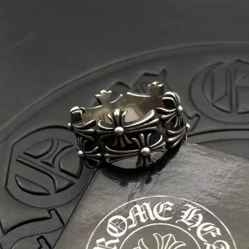 2024 Crocore Ring Trendy Brand Finger Ring Eternal Iris Domineering ins Old Retro European and American Tail Ring Wholesale