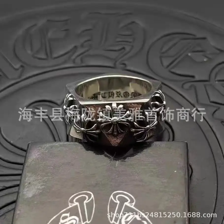 2024 Crocore Ring Trendy Brand Finger Ring Eternal Iris Domineering ins Old Retro European and American Tail Ring Wholesale