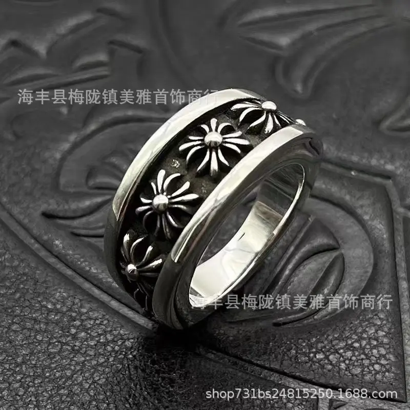 2024 Crocore Ring Trendy Brand Finger Ring Eternal Iris Domineering ins Old Retro European and American Tail Ring Wholesale