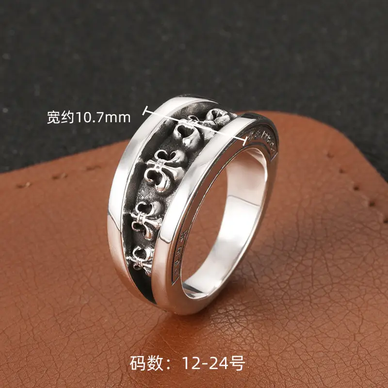 2024 Crocore Ring Trendy Brand Finger Ring Eternal Iris Domineering ins Old Retro European and American Tail Ring Wholesale