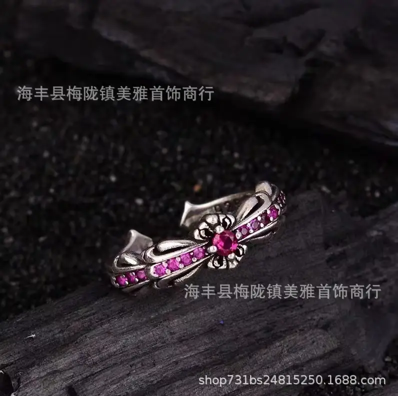 2024 Crocore Ring Trendy Brand Finger Ring Eternal Iris Domineering ins Old Retro European and American Tail Ring Wholesale