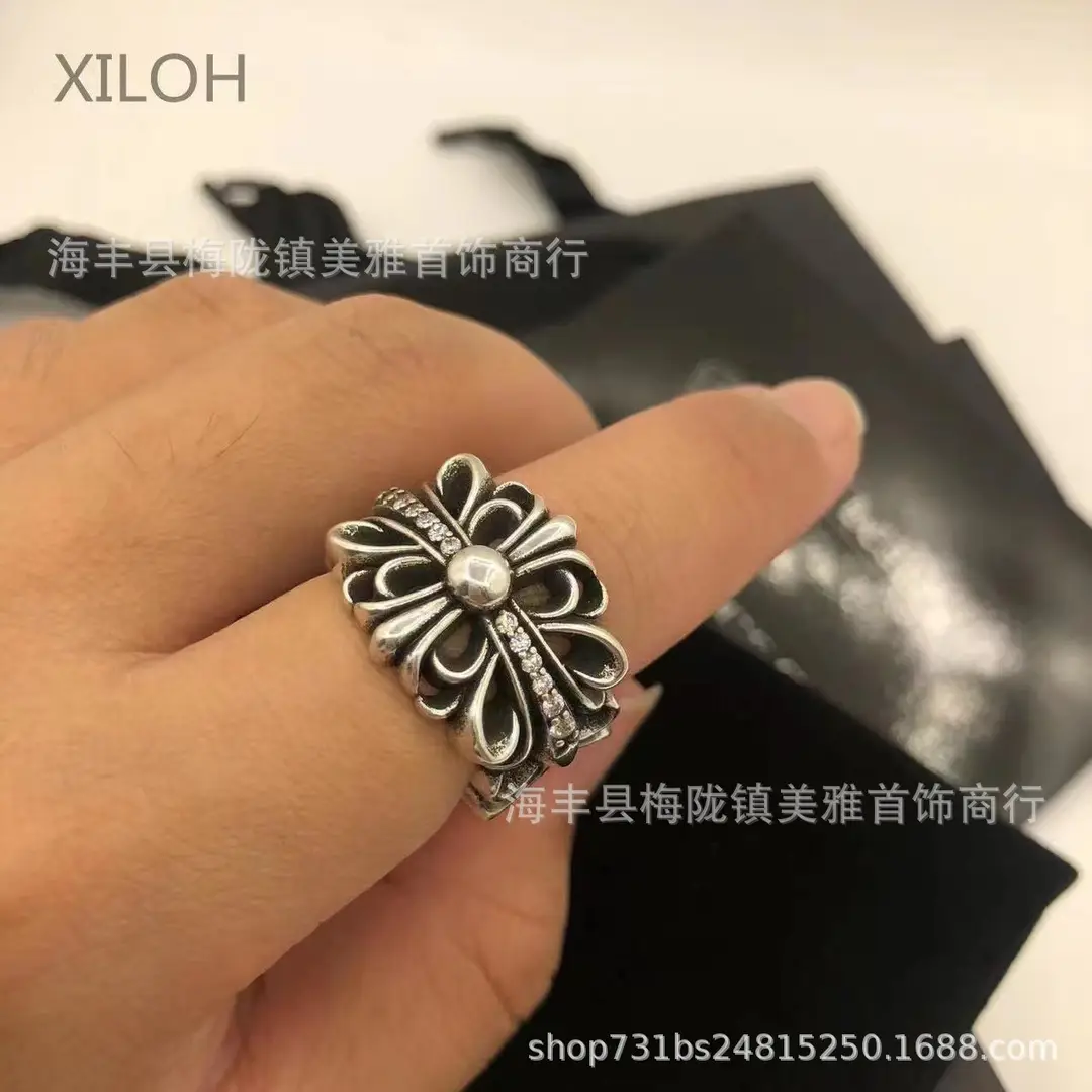 2024 Crocore Ring Trendy Brand Finger Ring Eternal Iris Domineering ins Old Retro European and American Tail Ring Wholesale