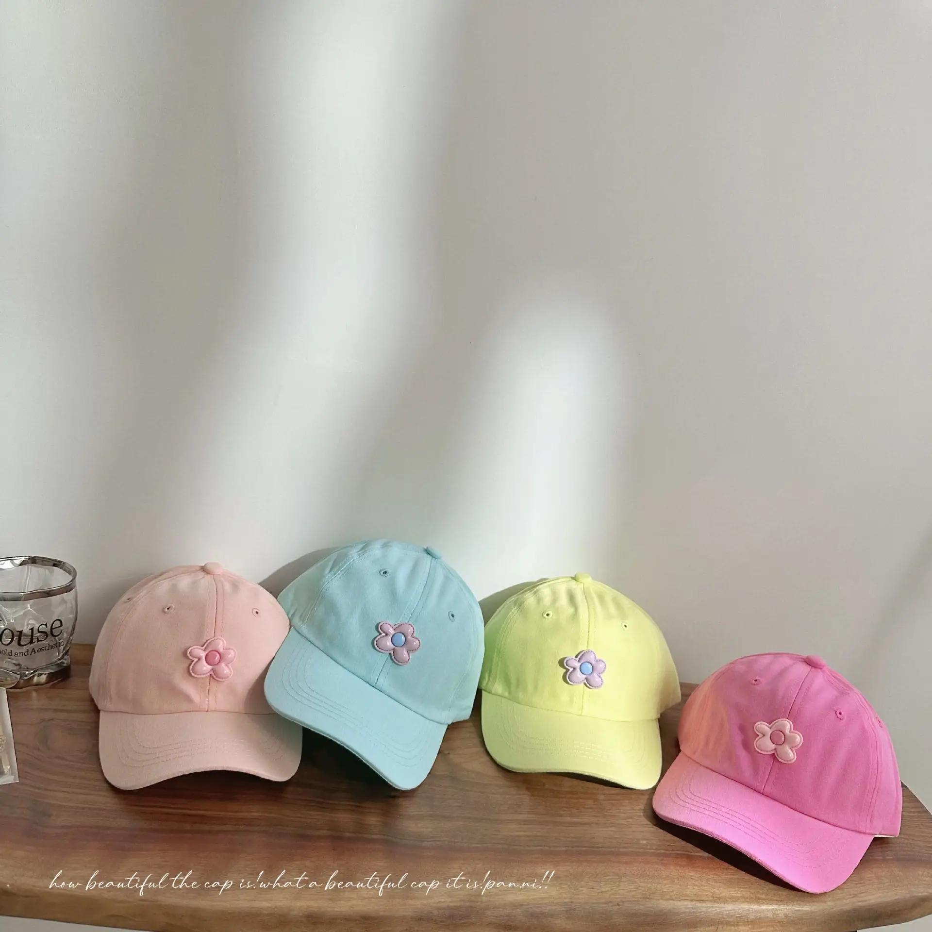 Sweet Flower Baseball Caps for Girls Spring Color