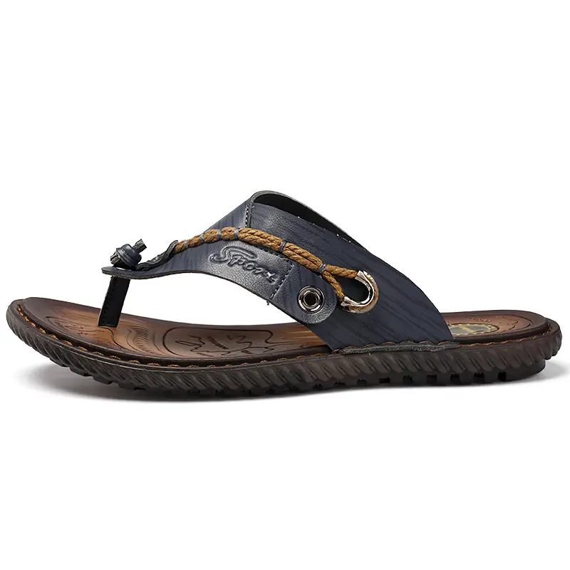 Cross-border men's sandals and slippers summer outdoor flip-flops sandals foreign trade men's leather beach men's sandals slippers — feature 36