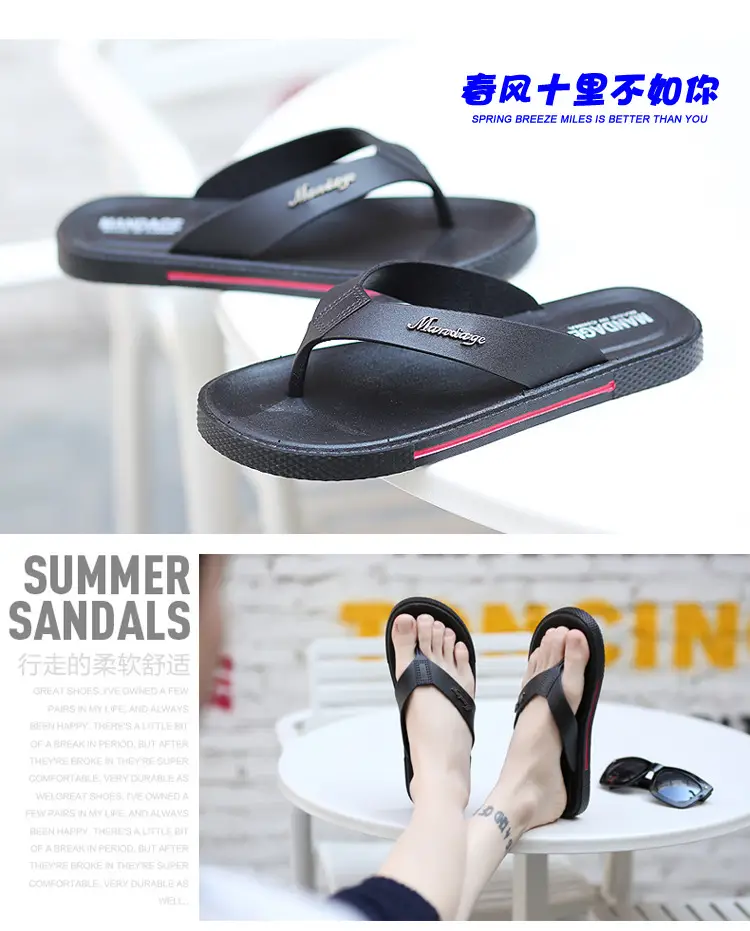 Flip-flops for Men 2023 New Summer Sandals for Men Breathable Shoes Non-slip Lightweight Wear-resistant Casual Plastic Bathroom Sandals — feature 14
