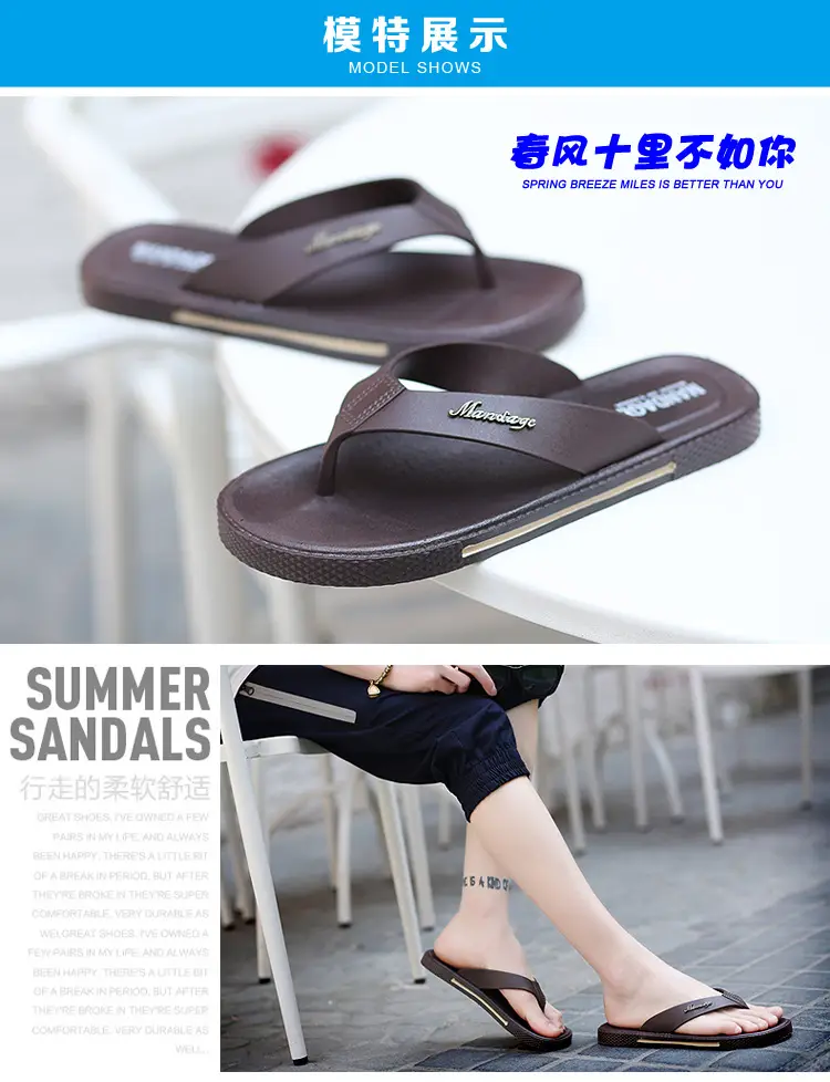 Flip-flops for Men 2023 New Summer Sandals for Men Breathable Shoes Non-slip Lightweight Wear-resistant Casual Plastic Bathroom Sandals — feature 9