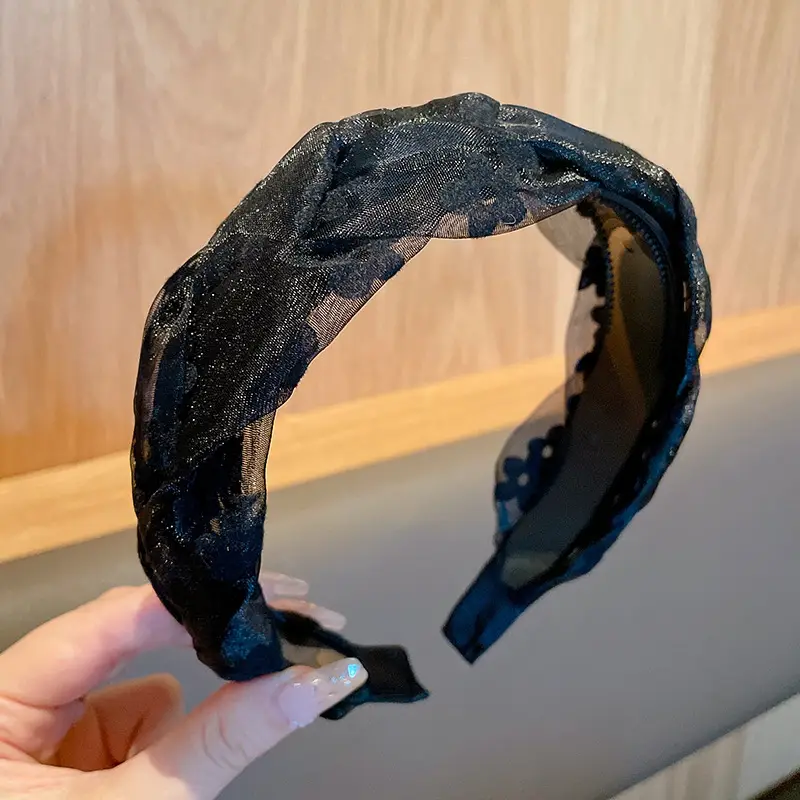 Women's 2025 Pearl Headband with Silk Ribbon - Image 7