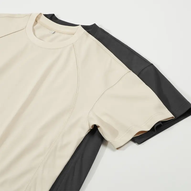 Dengjue Men Cotton Round Neck T-Shirt Brown - Image 6