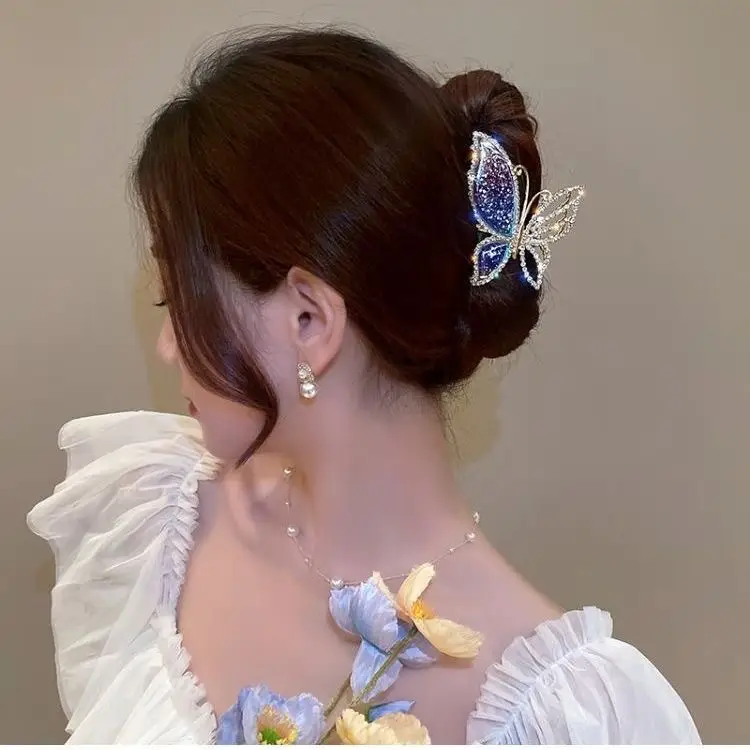 Sweet Butterfly Hair Clip with Crystal Design - Image 5