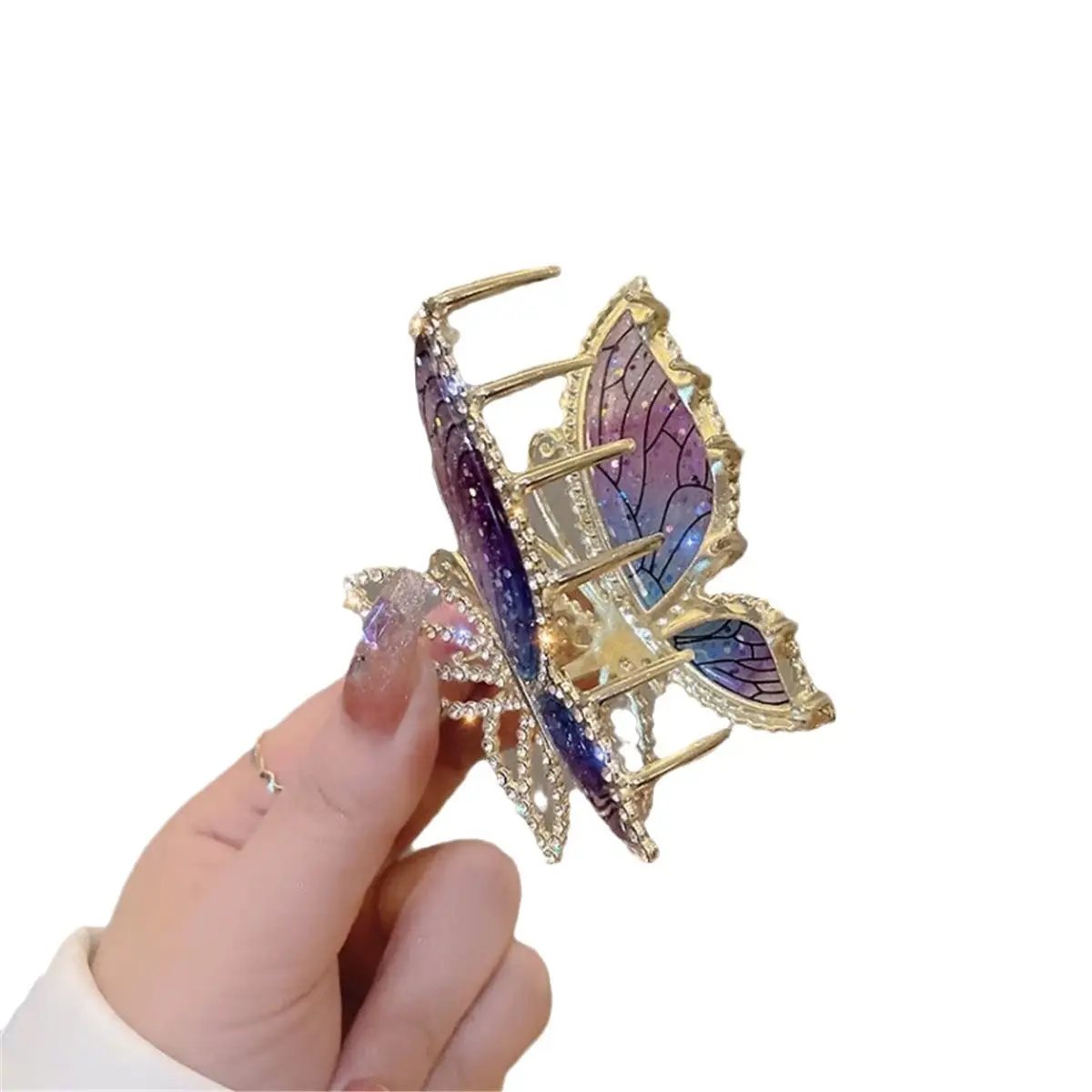 Sweet Butterfly Hair Clip with Crystal Design - Image 6