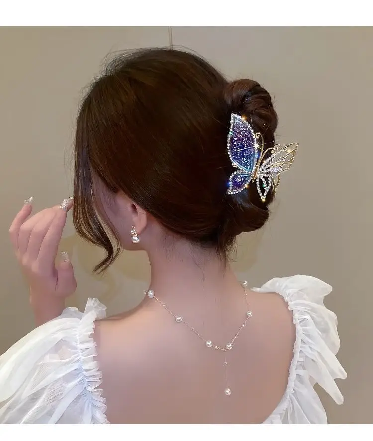 Sweet Butterfly Hair Clip with Crystal Design — feature 3